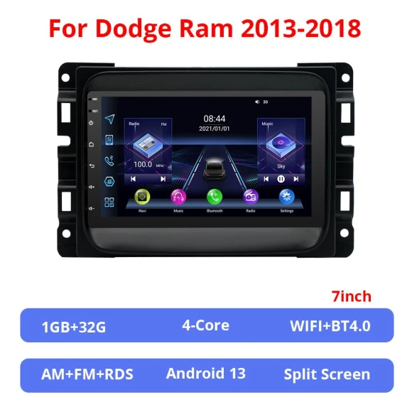 7-inch Android Car Stereo for Dodge Ram — Car Infotainment System, NAVIGUIDE