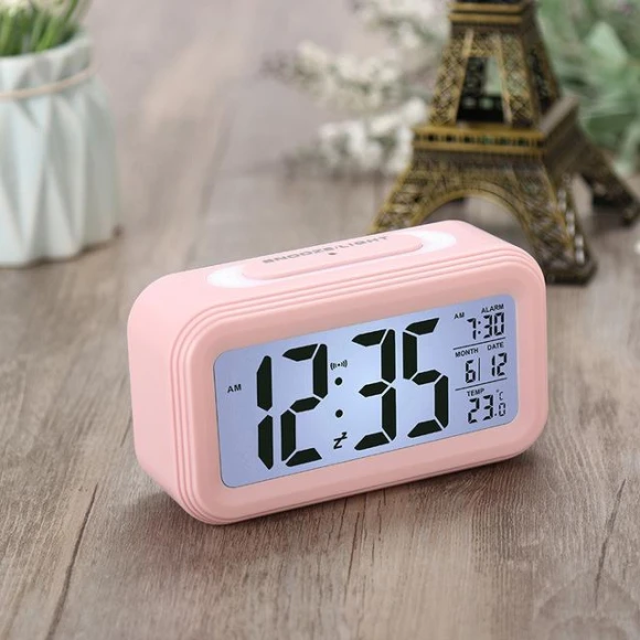 Multifunctional Digital Alarm Clock with LED Backlight, TOP HOME