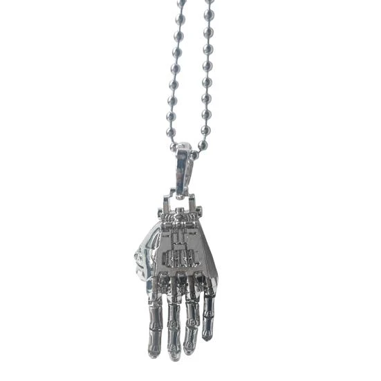 Mechanical Bionic Hand Pendant with Movable Finger Joints Chain, Worldly Boutique
