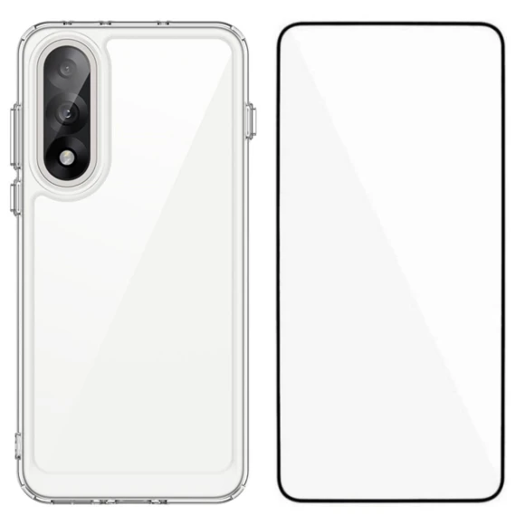 Transparent TPU Case with Tempered Glass Screen Protector, WANLONFENG