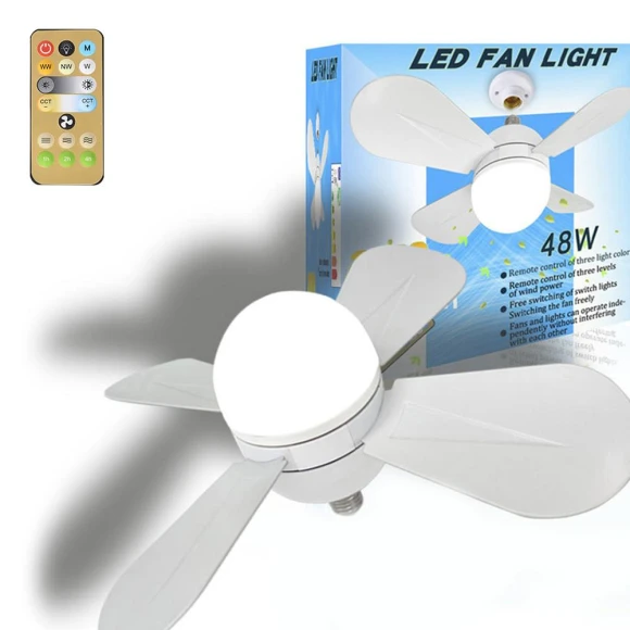 50W Ceiling Fan with E27 LED Light, Homedepot