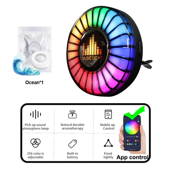 Car LED Sound Controller Air Freshener — Car Air Fresheners, World Auto Parts