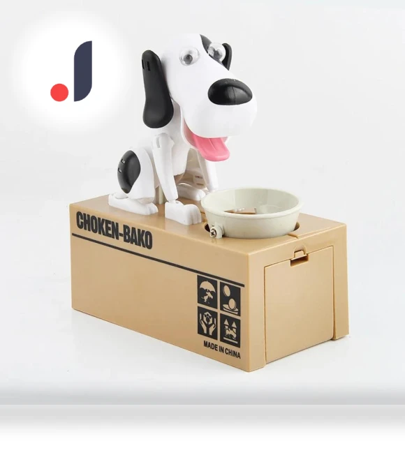 Cute Dog Electronic Robot Piggy Bank — Savings & Piggy Banks, Simple and warm