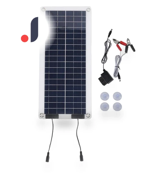 100W Polycrystalline Solar Panel with Controller — Renewable Energy Solutions, Stone Home