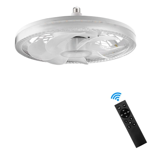 45W LED Ceiling Fan with E27 Socket and Smart Remote Control, Homeware Essentials
