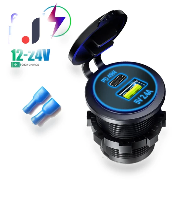 60W PD&USB Charger with Touch Switch and LED Light — Chargers, IKEA Supermarket