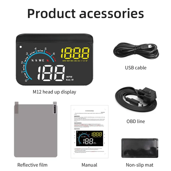 Dual System Head up Display OBD2 Gauges GPS HUD — Heads Up Display, IKEA Supermarket