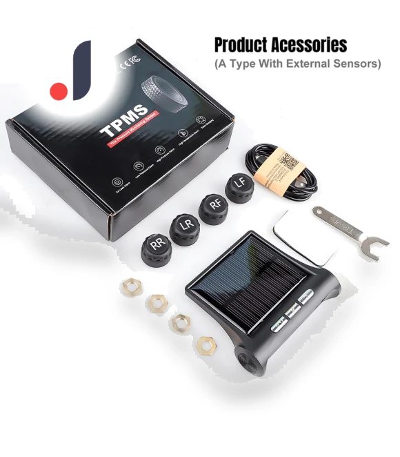 Smart Solar Power TPMS Car Tire Pressure Monitor System — TPMS Sensor Replacements, Auto Launcher