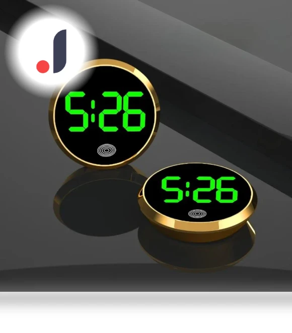 Touch-Type LED Car Clock — Clock, World Auto Parts
