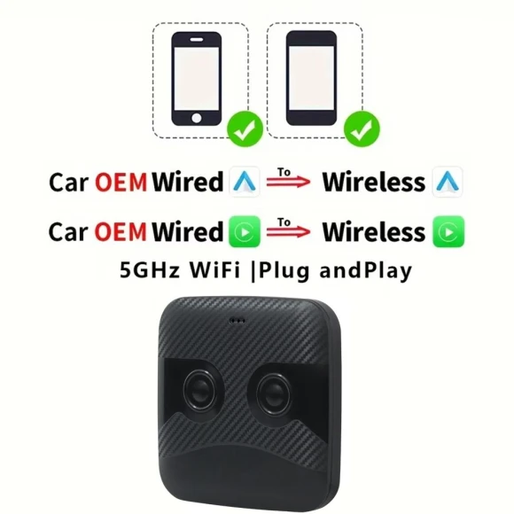 Wireless CarPlay Android Auto Adapter, Kebidumei