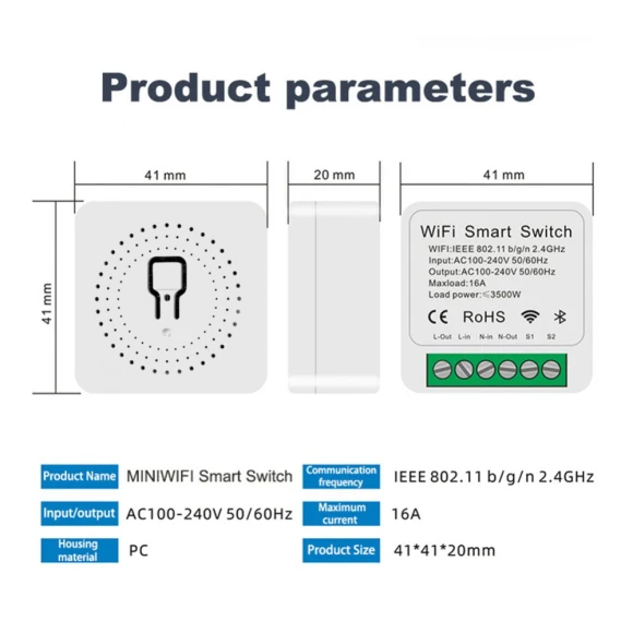 Smart WiFi Light Switch Module — Smart Switch, Build My Home