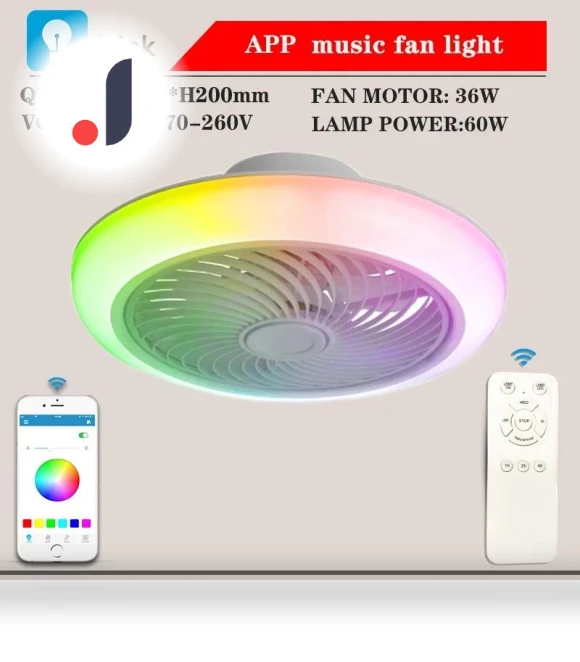 Ceiling Fan with LED Lighting — Ceiling Fan Lighting Solutions, Rainbow Rain