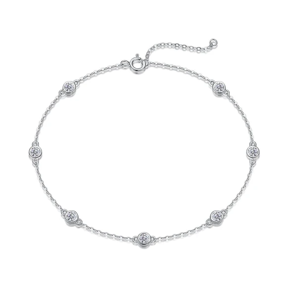 Silver Smart Bubble Bracelet with Moissanite, JEWEL HOME
