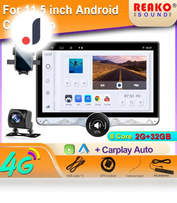 Universal Android Car Radio with Touch Screen — Stereo Receivers, Reakosound