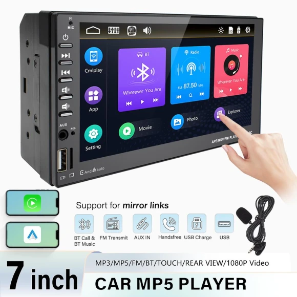 7-inch Carplay MP5 Player — Car Infotainment System, JOHO - CarGear