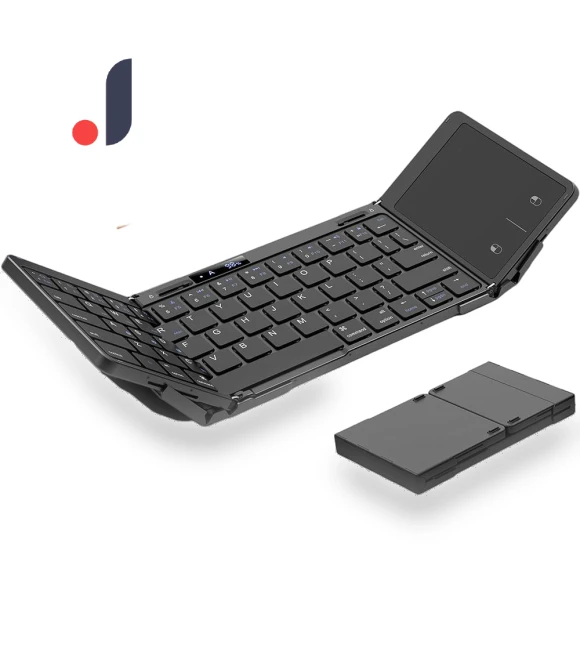 Portable Foldable Three-Layer Bluetooth Keyboard with Touchpad — Keyboards, GYROBALL