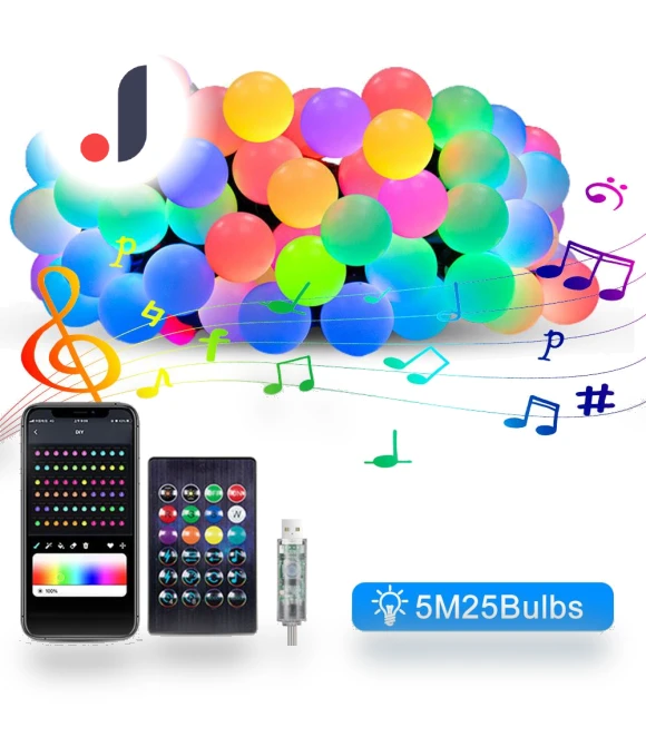 Smart RGB Light String — String Lights, Intelligent Living Hall