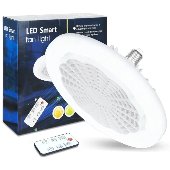 Smart Silent Ceiling Fan with Light and Remote Control — Ceiling Fans, Luminaire Lighting Mall