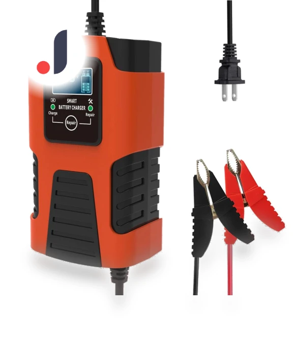 Digital Car Battery Charger with LCD Display — Battery Chargers, Simplistic Living Home