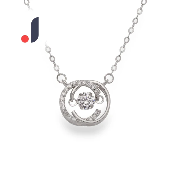 Double C Beating Heart Fashion Necklace — Men's Necklaces, Fashion footsteps