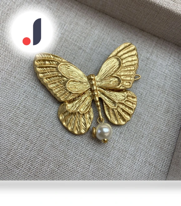 Golden Smart Butterfly Pearl Jewelry Set — Jewelry Sets, Fashion footsteps