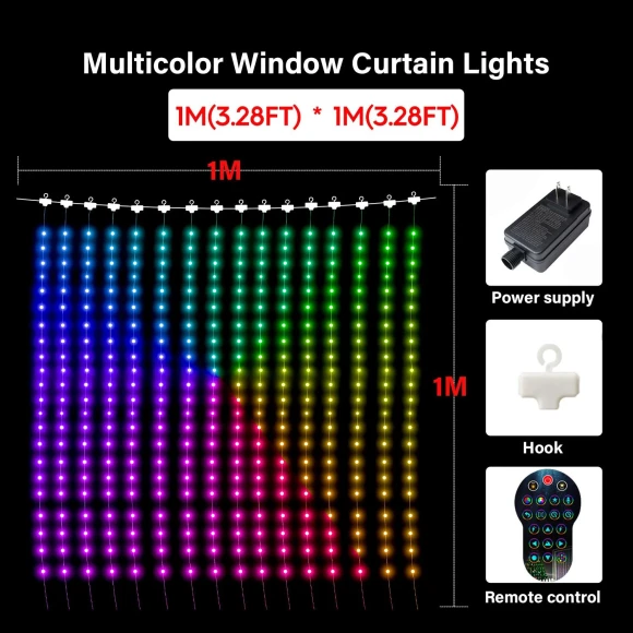 Smart Curtain String Light DIY Picture Text Led Display, AE Selection