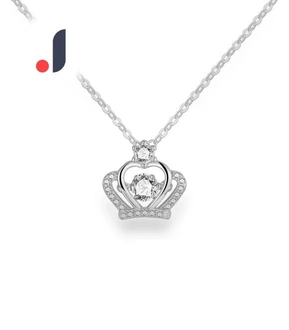 Smart Little Crown Pendant with Beating Heart — Smart Jewelry, Fashion footsteps