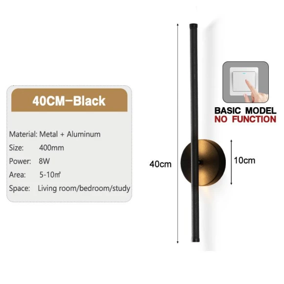 Touch Switch Dimming LED Wall Light — Smart Switch, AE Selection