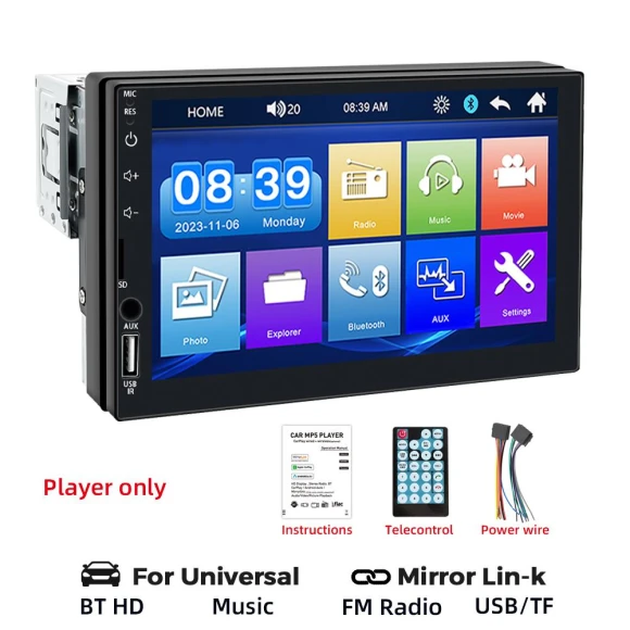 7" Car Radio Receiver — Stereo Receivers, Auto Launcher