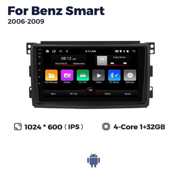 Android Car Multimedia Video Player GPS — Car Infotainment System, Auto Launcher