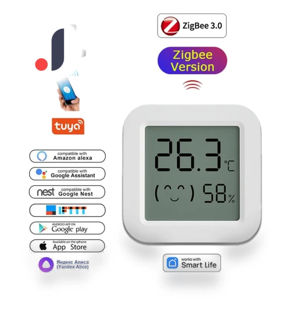 Temperature and Humidity Sensor with LCD Screen — Home Climate Control, Home Textile Home Decoration