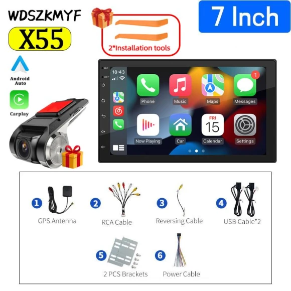 Wireless Carplay Android Auto Car Radio — Car Infotainment System, Auto Accessories Home