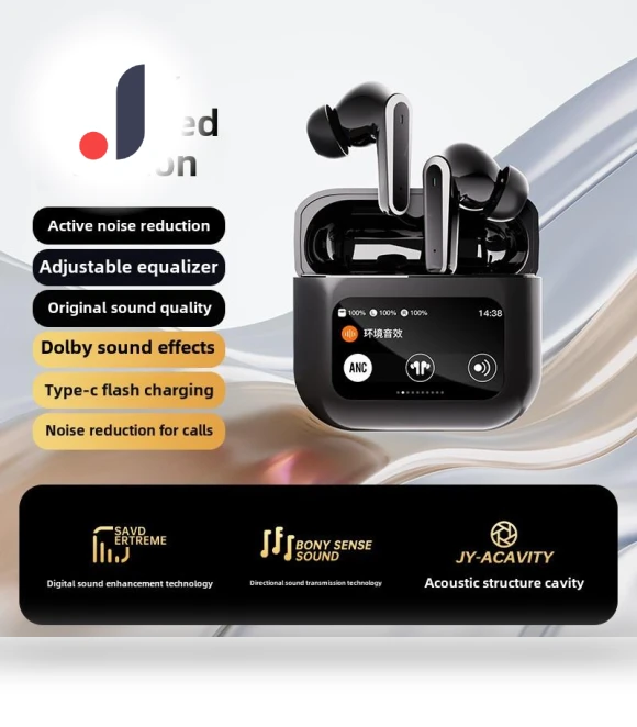 Bluetooth Earbuds with ANC — In-Ear Headphones, QUEED