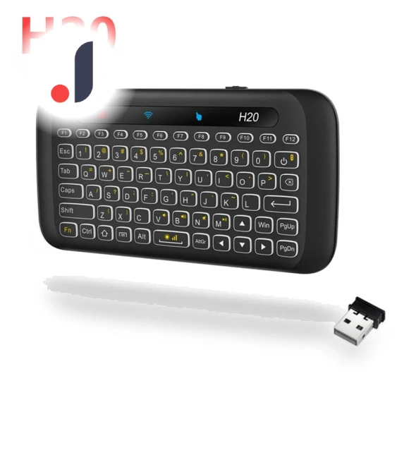 Mini 2.4Ghz Wireless Keyboard with Backlight Touchpad Air Mouse IR Tilt Remote Control — Keyboards, Super Star Mall