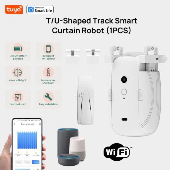 Smart WiFi Curtain Robot Holder, Build My Home