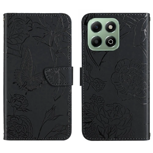 Skin Feel Butterfly Embossed Flip Leather Phone Case, Honor