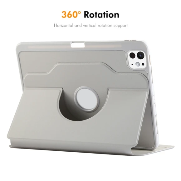 360 Rotation TPU Leather Smart Tablet Case with Pen Slot for iPad Air, ENKAY