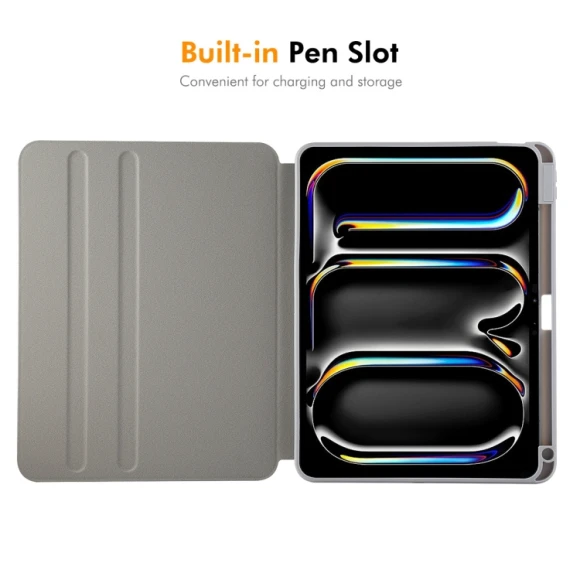 360 Rotation TPU Leather Smart Tablet Case with Pen Slot for iPad Air, ENKAY