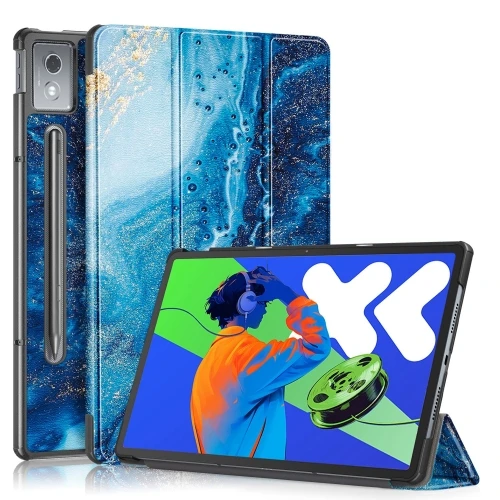 3-folding Leather Smart Tablet Case for Lenovo Tab P12 12.7, Lenovo