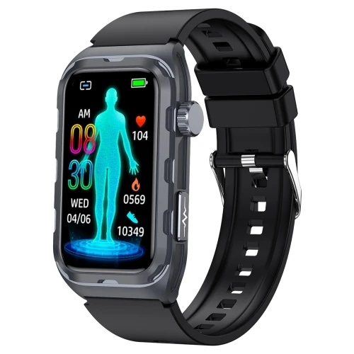 1.47 inch IP68 Waterproof Smart Watch with ECG and Blood Monitoring, TK79