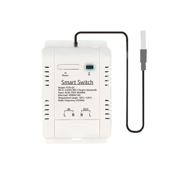 WiFi Smart Temperature Switch with Real-Time Energy Monitoring — Smart Thermostat, Tuya