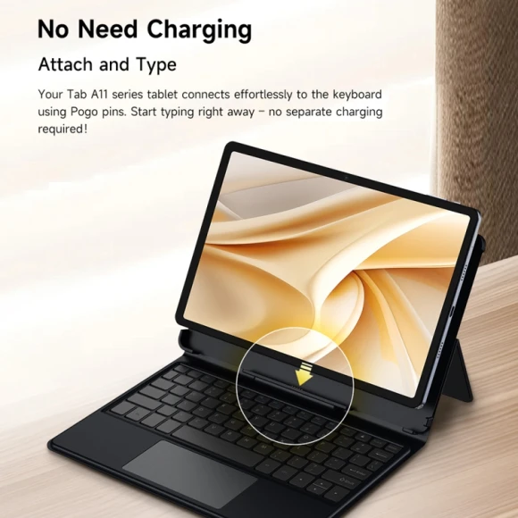 Pogo Pin Smart Keyboard & Tablet Leather Case — Bluetooth Keyboard, Ulefone