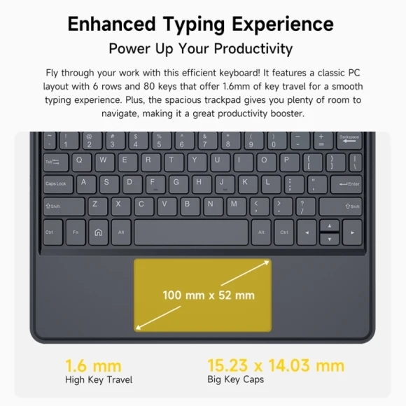 Pogo Pin Smart Keyboard & Tablet Leather Case — Bluetooth Keyboard, Ulefone