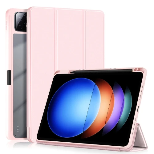 Acrylic 3-Fold Smart Leather Tablet Case for Xiaomi Pad 6S Pro 12.4, Xiaomi