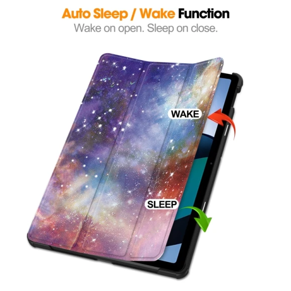 3-Fold Holder Smart Leather Tablet Case for Xiaomi Redmi Pad SE, Xiaomi