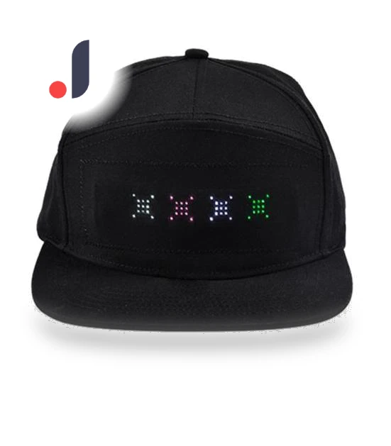 Programmable Message Cap with Color LED Display — Wearable Accessories, Clothes Romantic