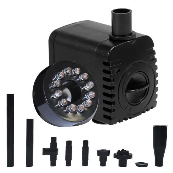 Ultra Quiet Submersible Water Pump with 12 LED Lights — Water Pumps, Polina