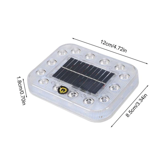 Solar Warning Light with Touch Control — Vehicle Safety Signals, Rustic Elegance House