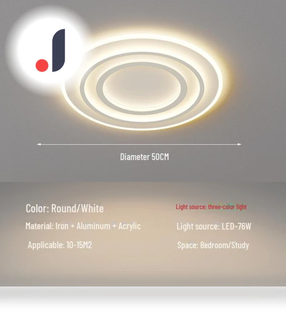 Nordic Modern Smart LED Ceiling Light — Overhead Lighting, WoW Home