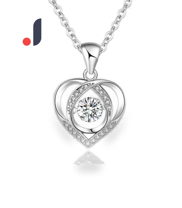 Jumping Heart Necklace — Smart Jewelry, Original jewelry design